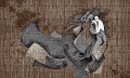 Fototapeta gejsza i maty bambusowe Wonderwall Asami 35091804