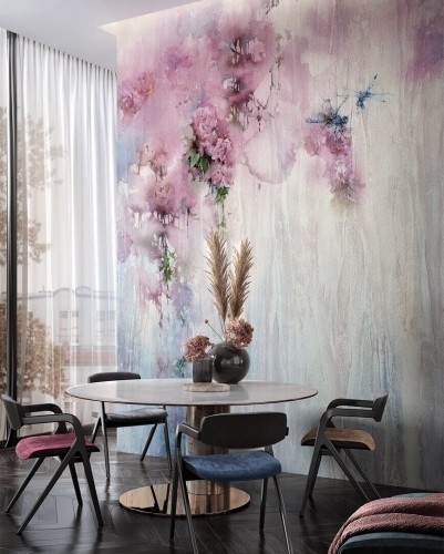 Fototapeta akwarelowe kwiaty Wonderwall Bali 35076505