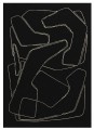 Dywan geometryczny linie czarny AMALGAME Noir Toulemonde Bochart