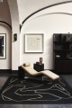 Dywan geometryczny linie czarny AMALGAME Noir Toulemonde Bochart