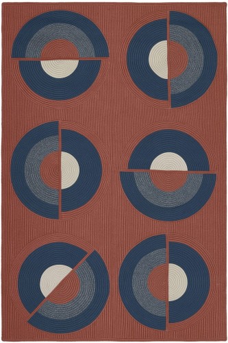 Dywan w koła Outdoor-Indoor CYCLO Brique Toulemonde Bochart