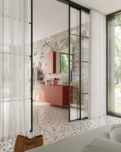 Fototapeta kwiaty i liście Inkiostro Bianco FERROVIA INKNVOA2301 Flow