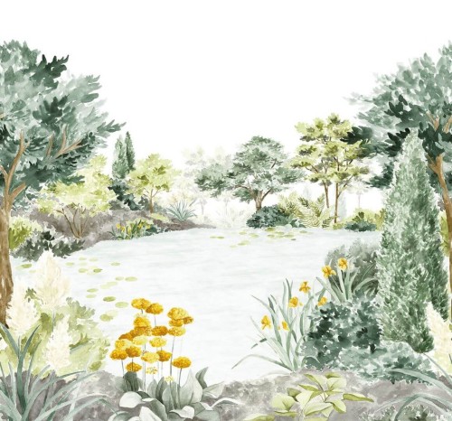 Mural botaniczny krajobraz Casadeco WDWS 89107308 M The Lake WonderWalls