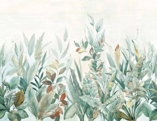 Mural akwarelowe liście Casadeco WDWS 89117712 L Nature Sauvage WonderWalls