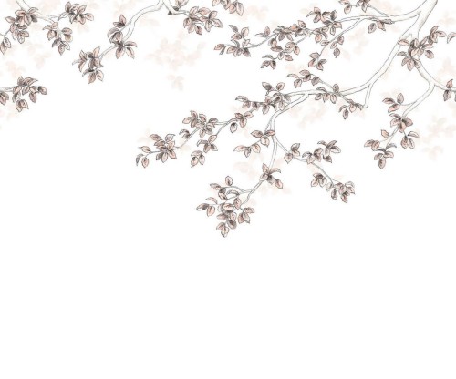 Mural gałęzie i liście Casadeco WDWS 89134107 S Calming Leaves WonderWalls