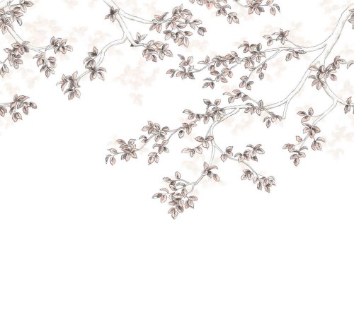 Mural gałęzie i liście Casadeco WDWS 89134108 M Calming Leaves WonderWalls