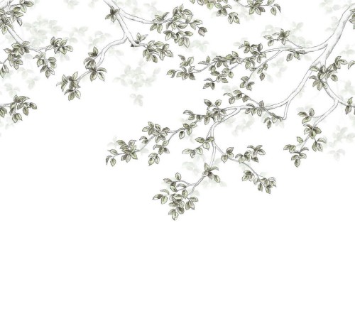 Mural gałęzie i liście Casadeco WDWS 89137508 M Calming Leaves WonderWalls