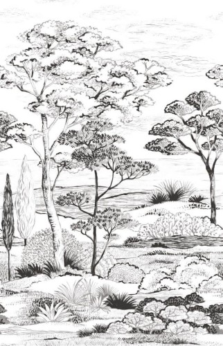 Mural botaniczny krajobraz Casadeco WDWS 89159004 L Piana WonderWalls