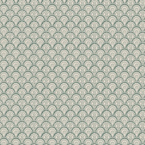 Tapeta łuki i kwiaty Sandberg S10236 Beata Moss Green Le Village