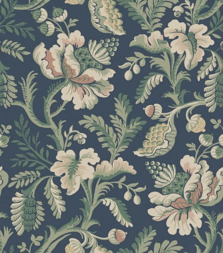 Tapeta roślinne pnącza Sandberg S10240 Daphne Midnight Blue Le Village