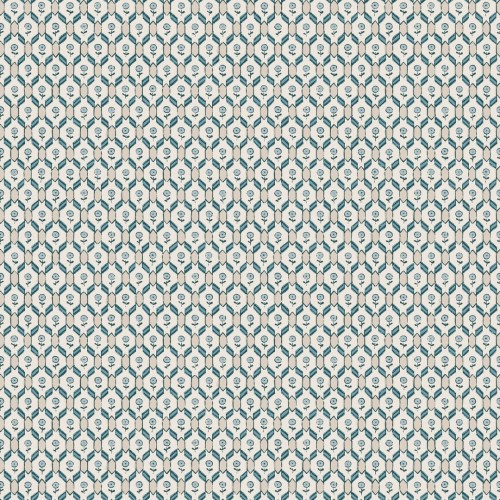 Tapeta geometryczna vintage Sandberg S10244 Hugo Misty Blue Le Village