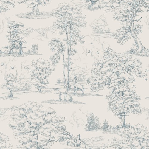 Tapeta scenki rodzajowe Sandberg S10254 Montfort Indigo Blue Le Village