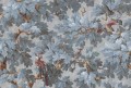 Fototapeta botaniczna - liście dębu i ptaki Sandberg S10274 Benjamin Misty Blue Le Village