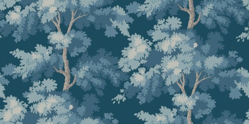 Fototapeta drzewa Sandberg S10279 Raphael Forest Midnight Blue Le Village