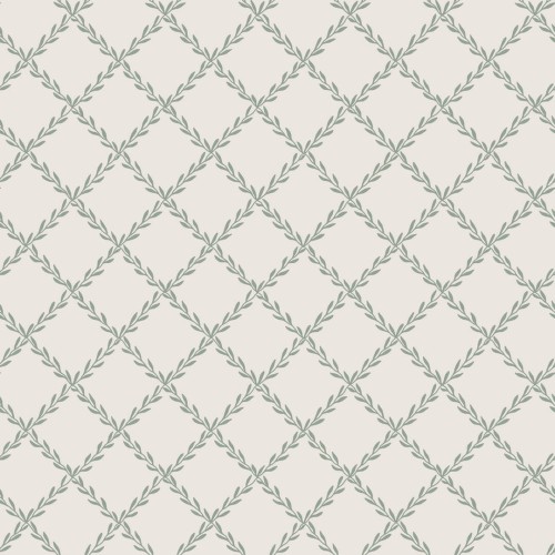 Tapeta roślinny trejaż Sandberg S10304 Trellis Forest Green Essentials