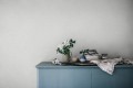Tapeta drobne liście Sandberg S10311 Bladverk Misty Blue Essentials