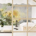 Fototapeta polne kwiaty i beton WallArt Bright