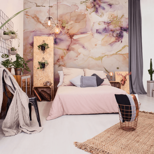 Fototapeta akwarelowe kwiaty WallArt Fascino