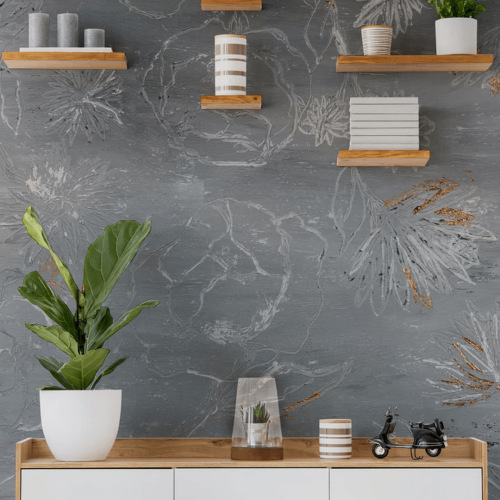 Fototapeta kwiaty i beton WallArt Grati