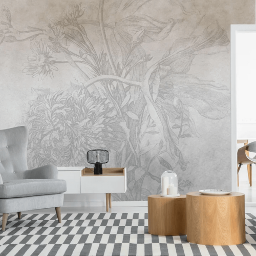 Fototapeta kwiaty WallArt Grey Ombre Flower