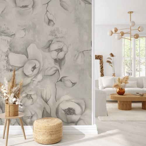 Fototapeta kwiaty bawełny WallArt Kotone Olive