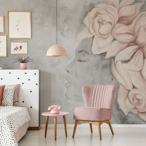 Fototapeta kobieta z kwiatami WallArt Persephone