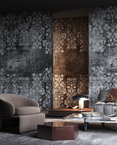 Fototapeta ornament i obdrapana ściana Wonderwall Brillare 35-0419-00