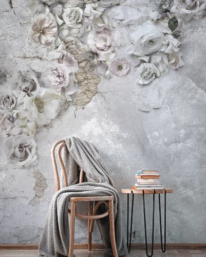 Fototapeta kwiaty i tynk Wonderwall Boho 35-0746-01
