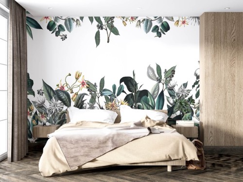 Mural tropikalna roślinność PaperMint CALI FLORAL Dark Green 1033 Origins