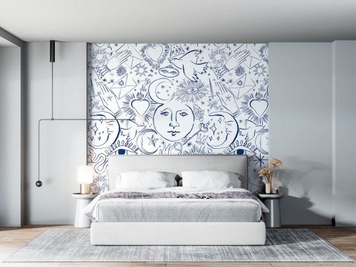 Mural mistyczne wzory PaperMint MYSTIC ligne Lazuli 1026 Origins