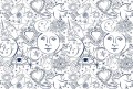 Mural mistyczne wzory PaperMint MYSTIC ligne Lazuli 1026 Origins