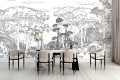 Mural krajobraz Toskanii PaperMint TOSCANE LINE Encre de Chine 922 Origins