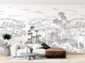 Mural krajobraz Toskanii PaperMint TOSCANE LINE Encre de Chine 922 Origins