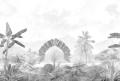 Mural dżungla PaperMint AMAZONIA Grisaille R003 Les Essentiels