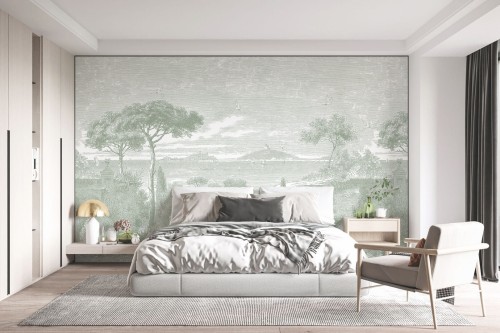 Mural nadmorski krajobraz PaperMint BORD DE MER Vert Pastel R006 Les Essentiels