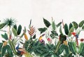 Mural egzotyczne ptaki i tropikalna roślinność PaperMint BORNEO Tropical Green R007 Les Essentiels