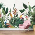 Mural egzotyczne ptaki i tropikalna roślinność PaperMint BORNEO Tropical Green R007 Les Essentiels