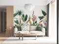 Mural egzotyczne ptaki i tropikalna roślinność PaperMint BORNEO Tropical Green R007 Les Essentiels