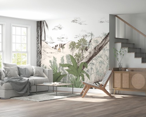 Mural krajobraz wydmowy PaperMint DUNE Vert Palmier R029 Les Essentiels