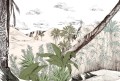 Mural krajobraz wydmowy PaperMint DUNE Vert Palmier R029 Les Essentiels