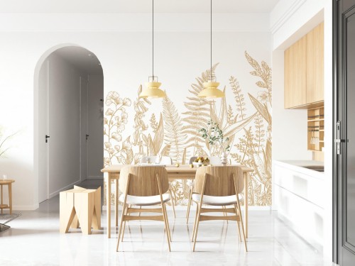 Mural łąka PaperMint GARDEN LINE Camel R025 Les Essentiels