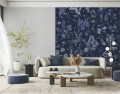 Mural botaniczny PaperMint JARDIN D'AUTREFOIS Bleu de Minuit R012 Les Essentiels