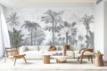 Mural egzotyczny krajobraz PaperMint PALMERAIE Greyness R033 Les Essentiels