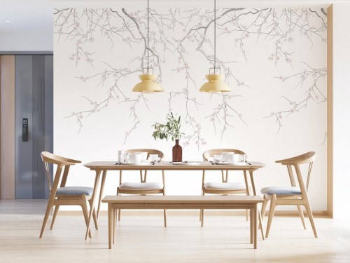 Mural kwitnąca wiśnia PaperMint SAKURA Blanc R044 Les Essentiels