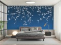 Mural kwitnąca wiśnia PaperMint SAKURA Bleu Fonce R037 Les Essentiels