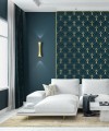 Tapeta art-deco Papermint 1925 Bleu fonce Dore 560 Classics