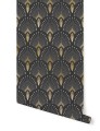 Tapeta art-deco Papermint 1925 Gris Antracite 122 Classics