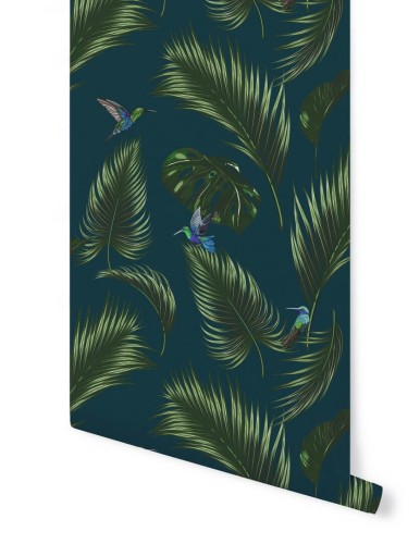 Tapeta egzotyczna Papermint JUNGLE Bleu Canard 88 Classics