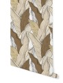 Tapeta liście Papermint LEAF terre d'ombre 938 Classics