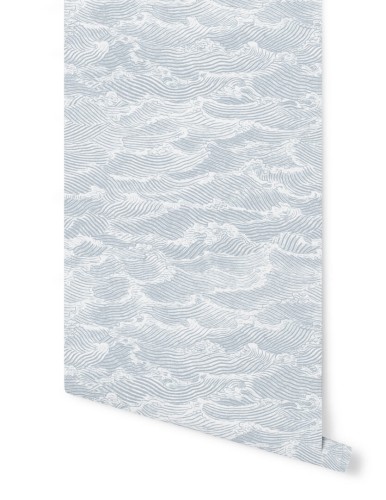 Tapeta wzburzone fale Papermint WAVES Gris Perle 312 Classics
